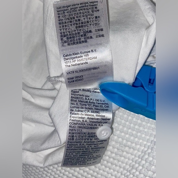 2/49$ Men’s Calvin Klein 100% cotton white Polo‎ with black detailing size large - Picture 8 of 12